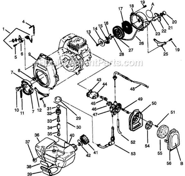 Page C Diagram and Parts List for XR-200  Weed Eater Trimmer